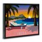 Stupell Industries Ibiza Tropical Beach View Framed Floater Canvas Wall Art Design by Amelia Noyes